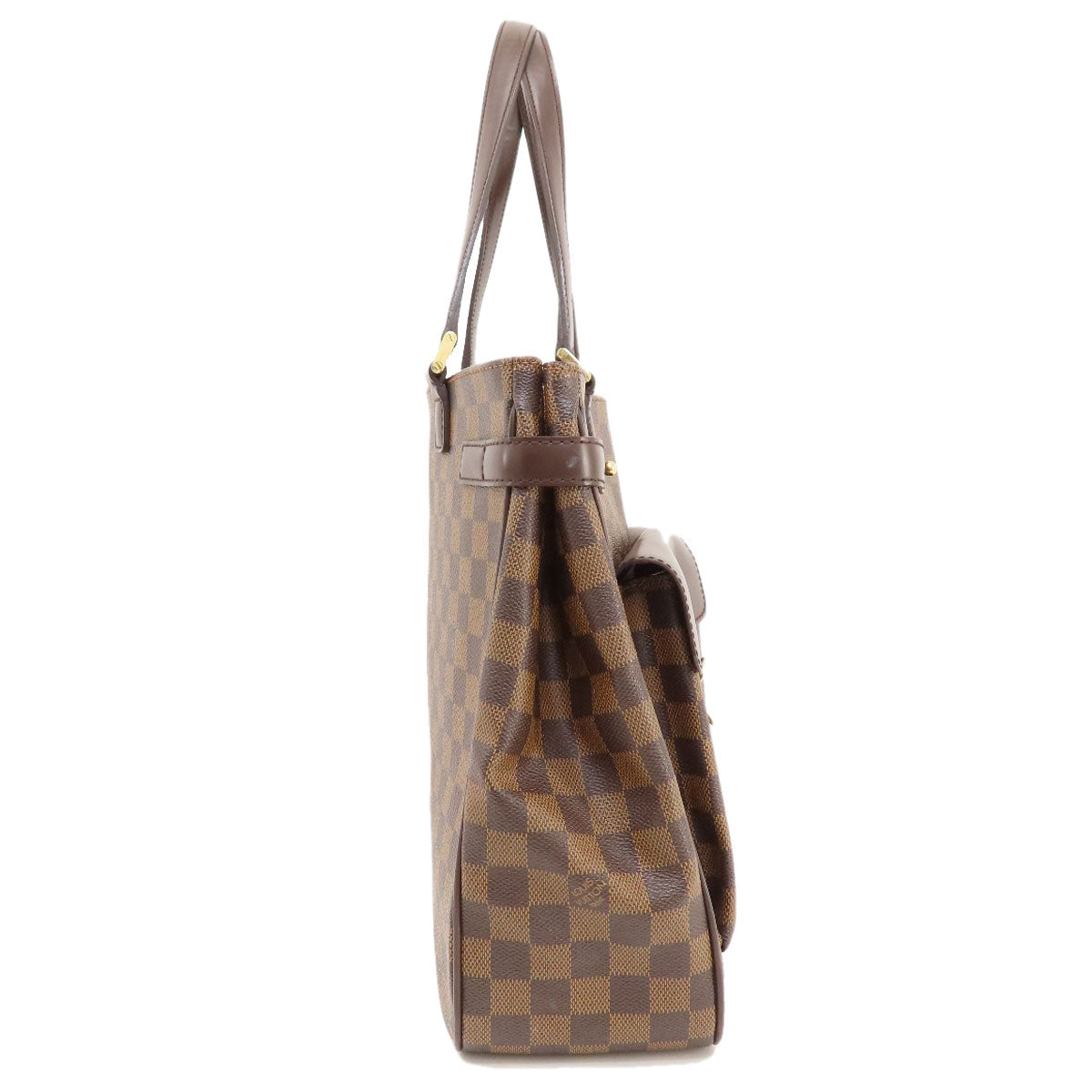 Louis Vuitton N51128 Damier Uzes Damier Ebene Canvas Brown Tote Bag
