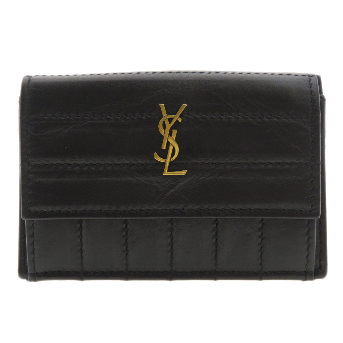 Saint Coin Case Calfskin Motif Women Travel Black Logo Travel Bag