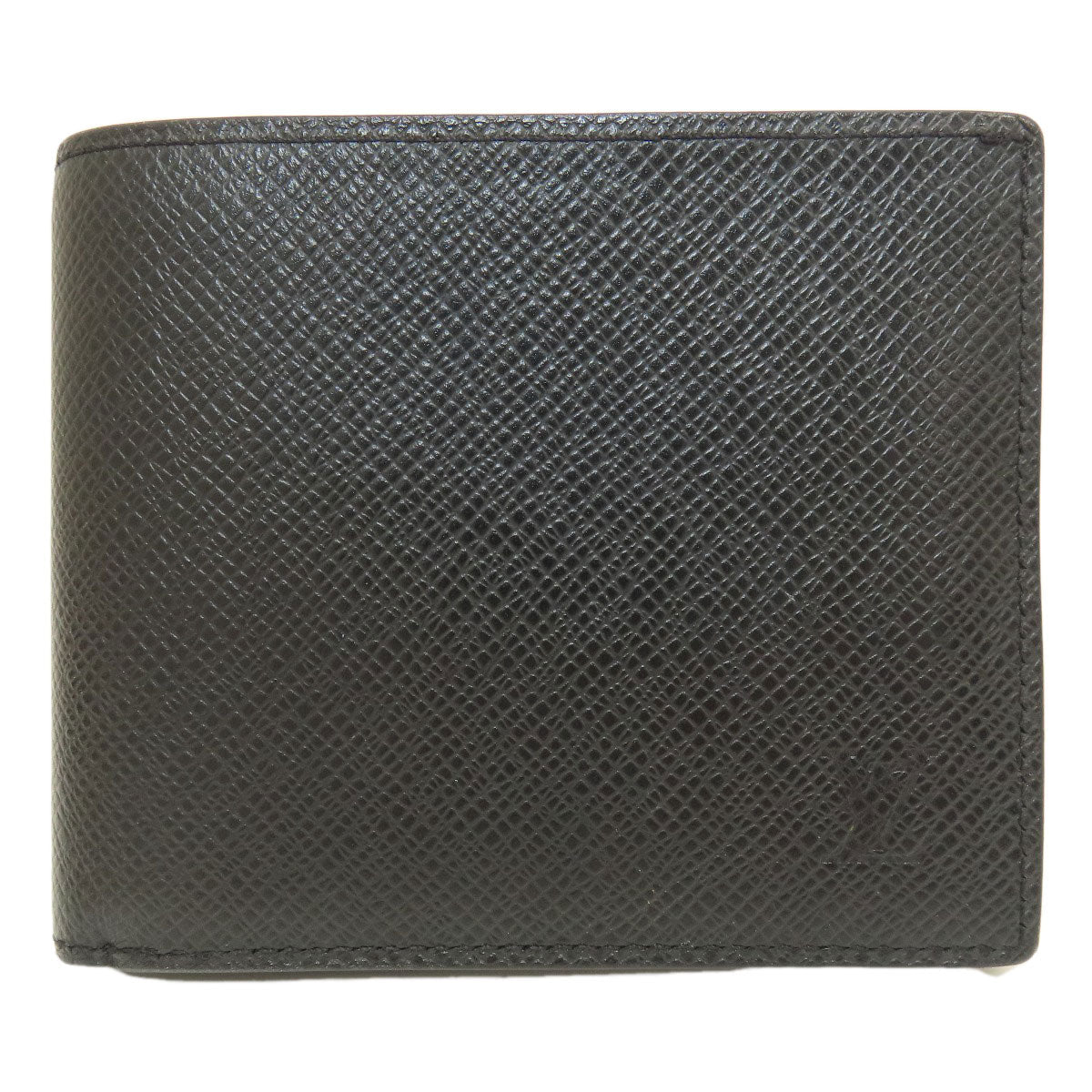 Louis Vuitton Bifold M62045 Taiga Portefeuille Amerigo Leather Black Wallet Case