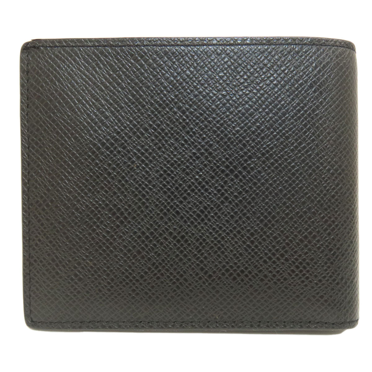 Louis Vuitton Bifold M62045 Taiga Portefeuille Amerigo Leather Black Wallet Case