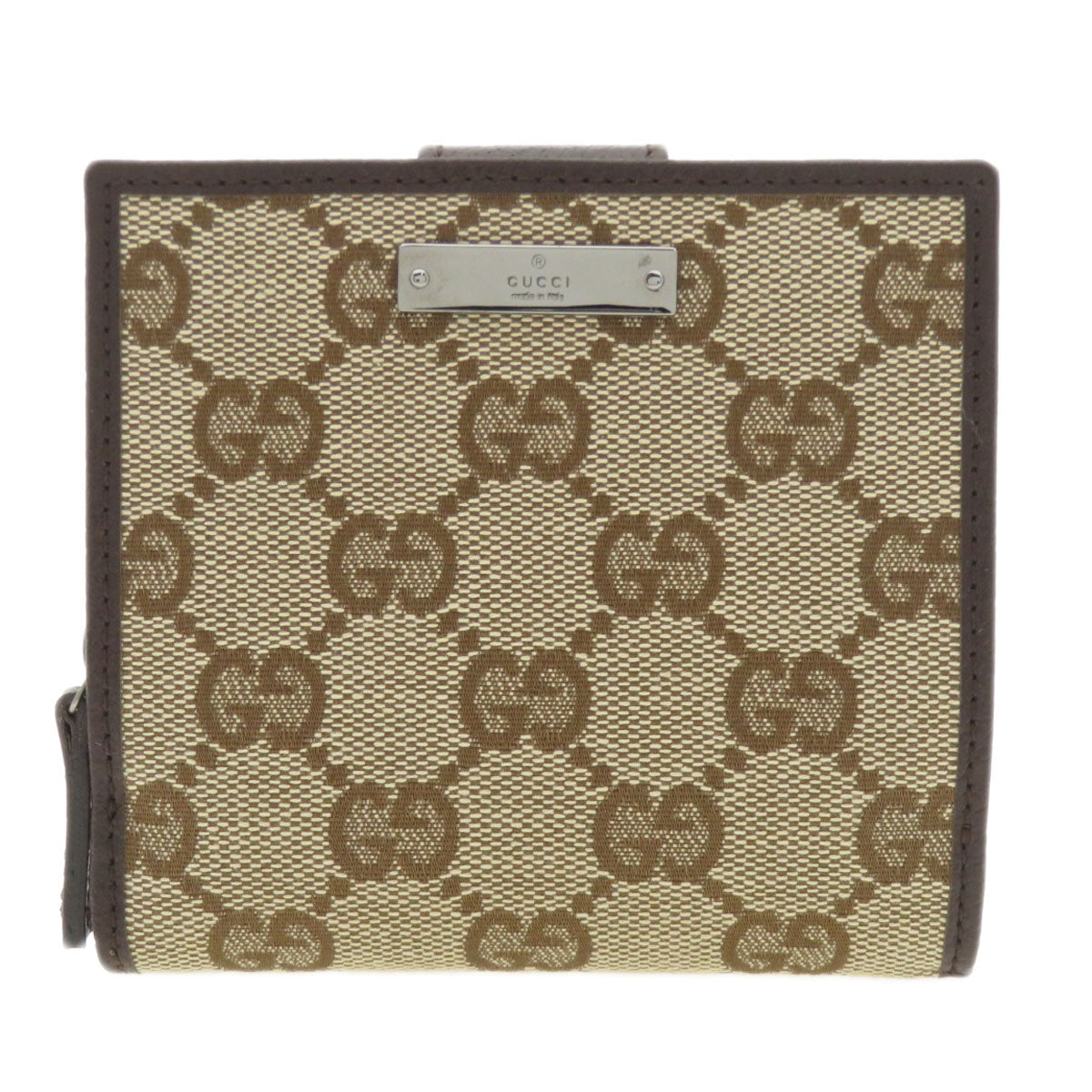 Gucci Bifold GG Canvas Brown Wallet Case