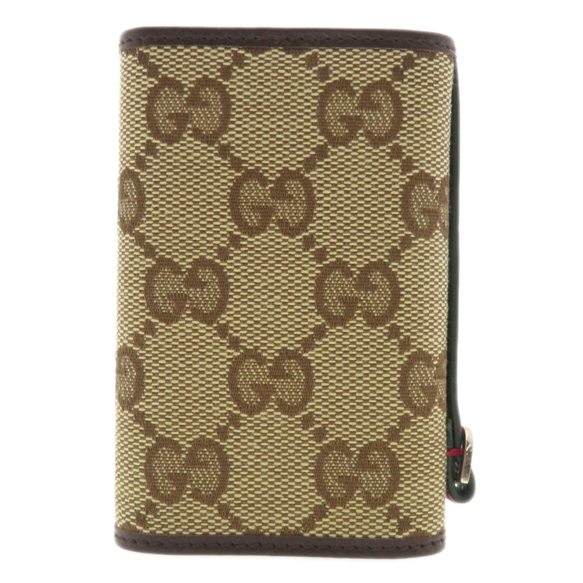 Gucci Key holder GG Leather Canvas Brown Key Chain