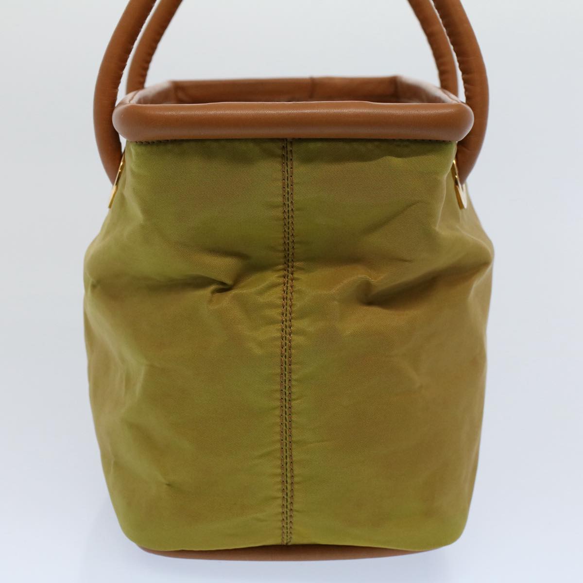 Luxury Hand Bag Khaki Leather Nylon Travel Bag