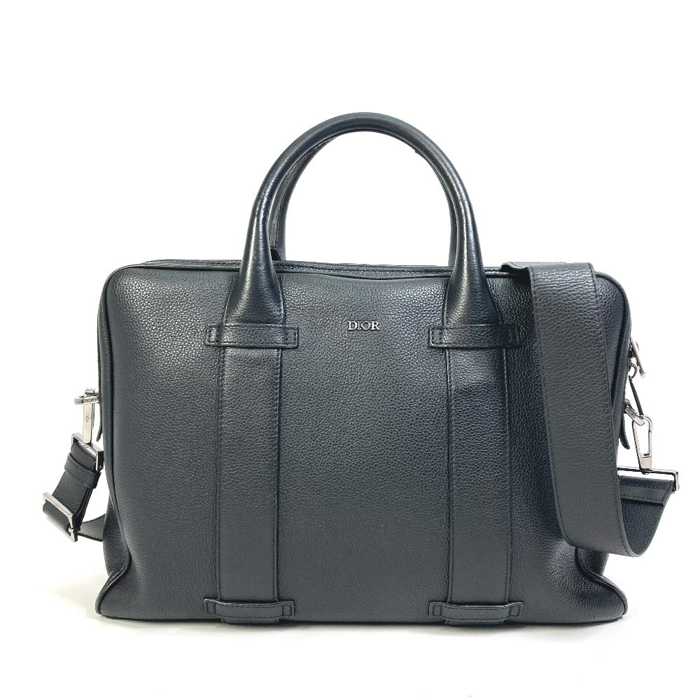 Dior Business Bag Handbag Inner Trotter Oblique Mens Leather Black Travel Bag