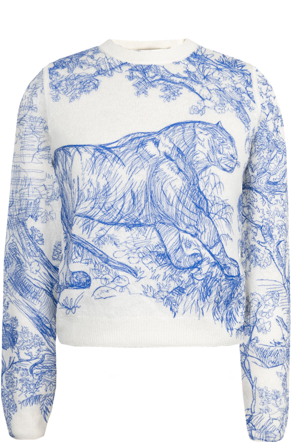 Dior Toile De Jouy Knit Sweater Cashmere Blue Handbag