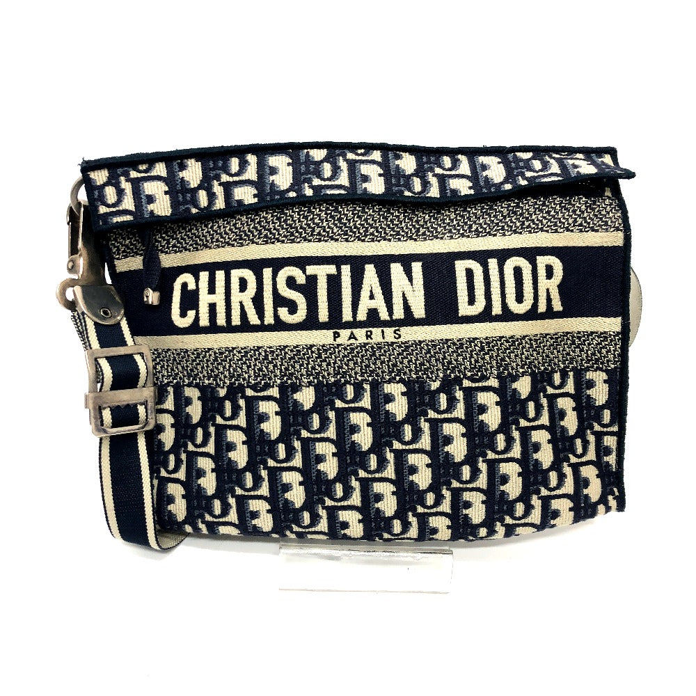Dior Shoulder Bag Jacquard Navy Oblique