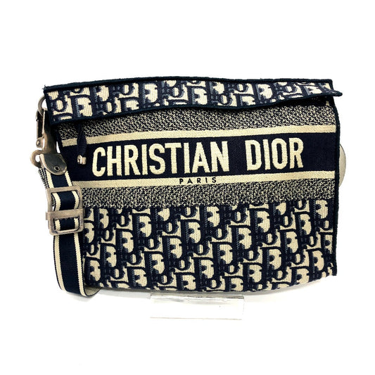 Dior Shoulder Bag Jacquard Navy Oblique