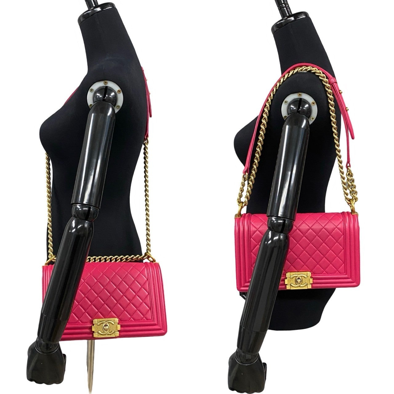 Chanel lambskin COCO Mark Boy Pink Shoulder Bag
