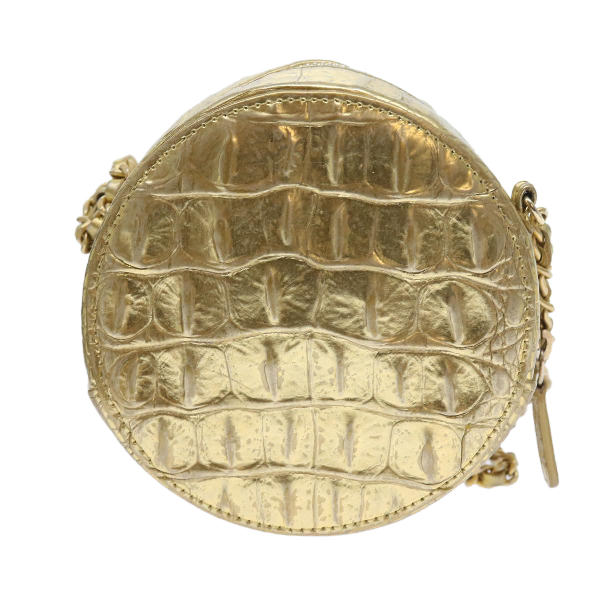 Chanel Chain Shoulder Bag Calf leather Gold CC Auth A
