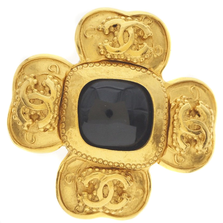 Chanel Brooch Plated COCO Mark Gold Handbag 3