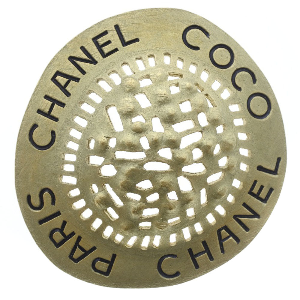 Chanel Brooch Plated hat motif Gold