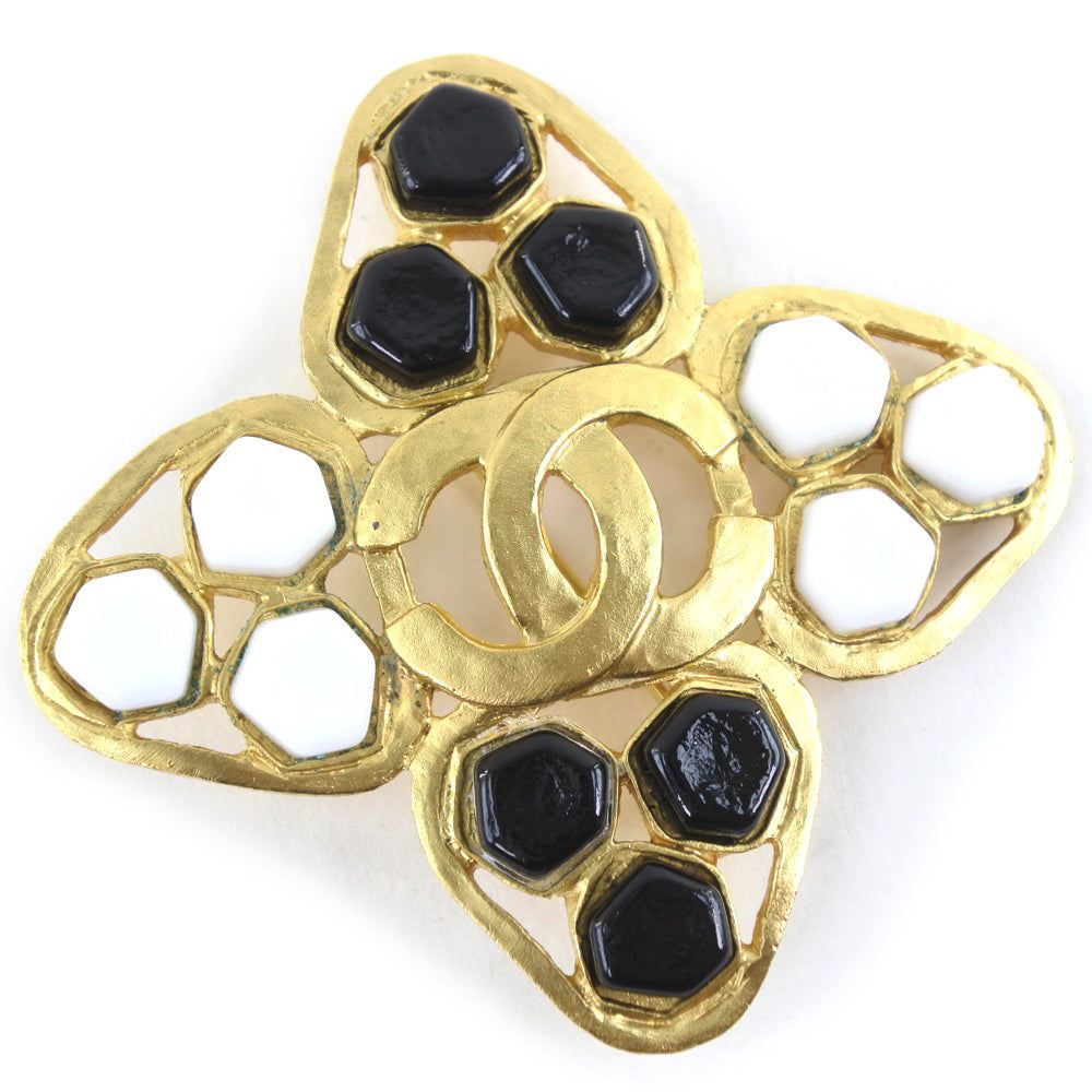 Chanel Brooch Plated COCO Mark Gold Handbag