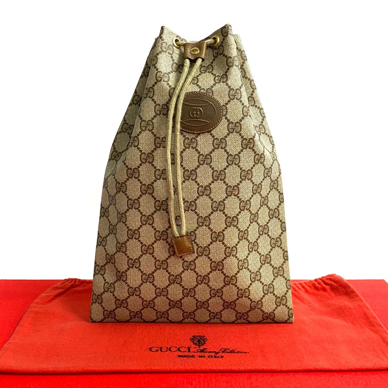 Gucci PVC GG Leather Brown Logo Handbag