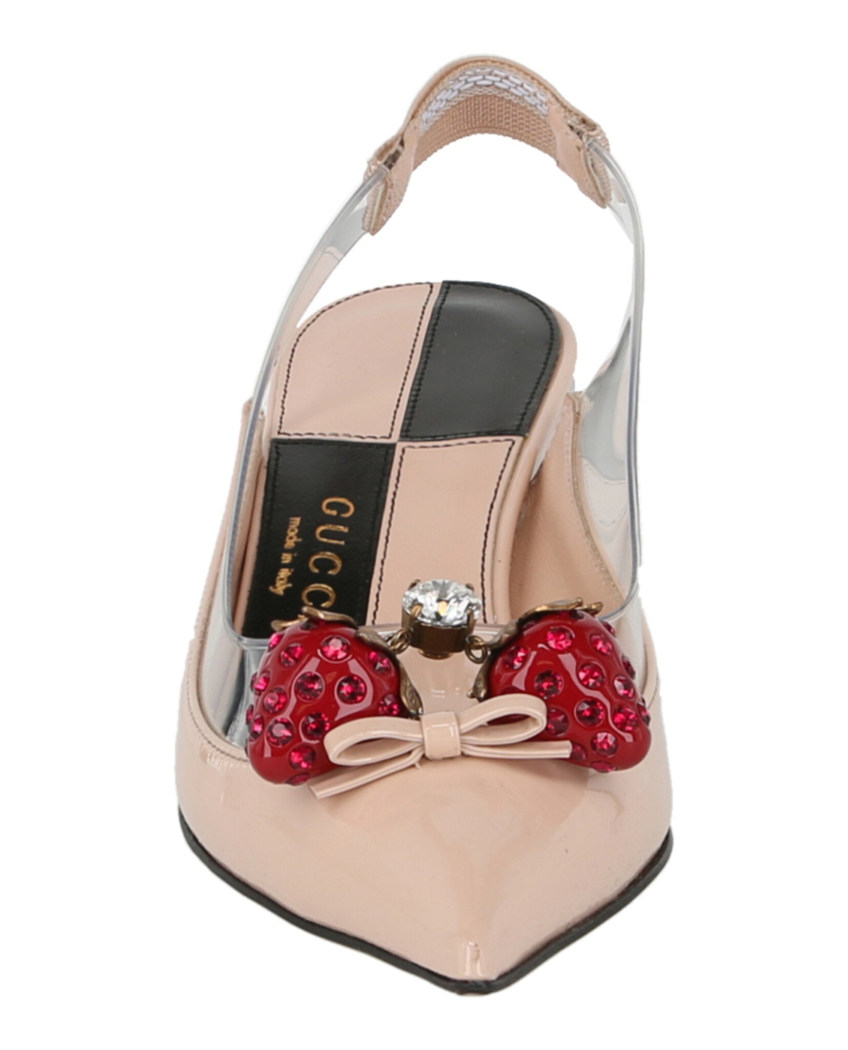 Gucci Womens Eleanor Strawberry Plexi Heels