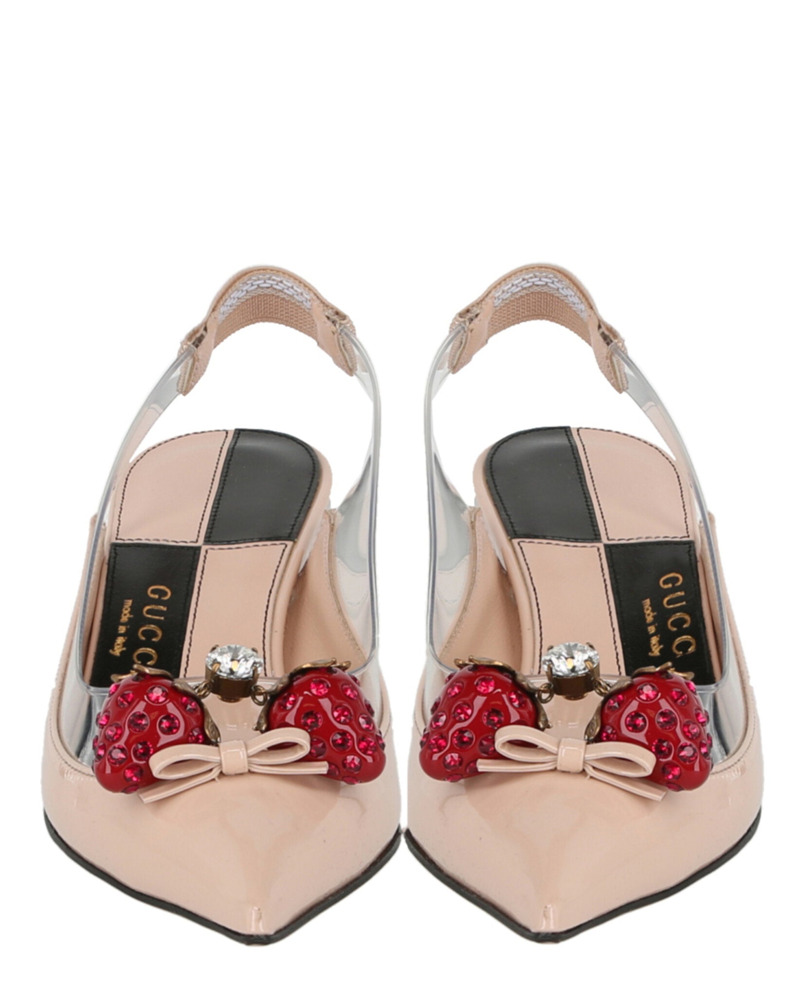 Gucci Womens Eleanor Strawberry Plexi Heels