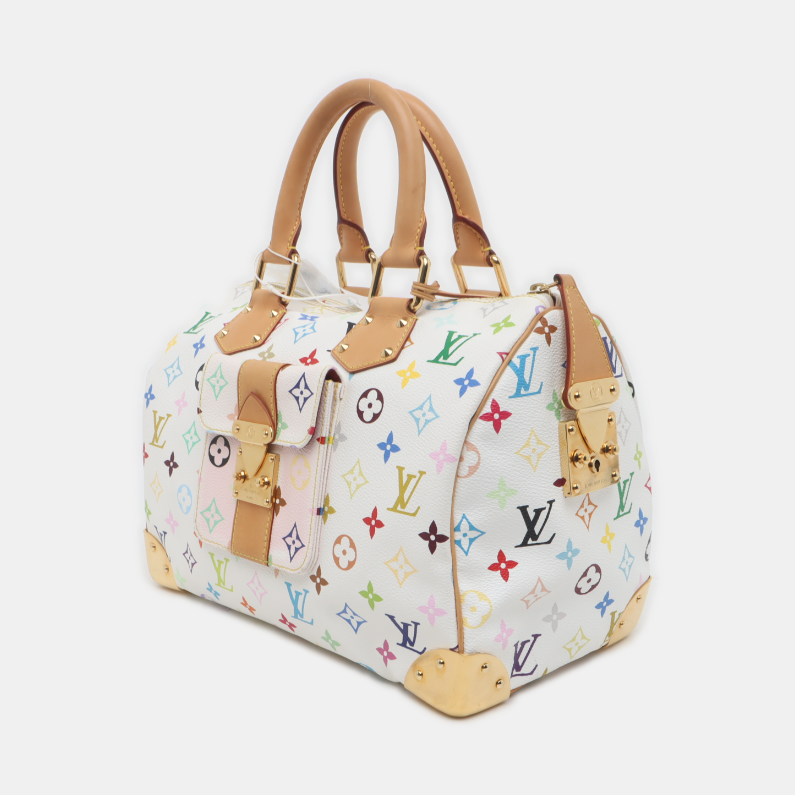 Louis Vuitton x Takashi Murakami Speedy 30 White Multicolor Handbag Multicolor 5