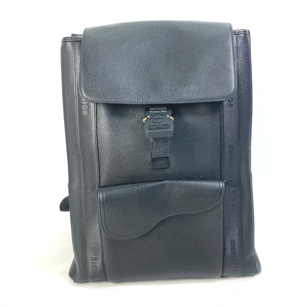 Dior Backpack Saddle Backpack Mens Handbag Leather Black