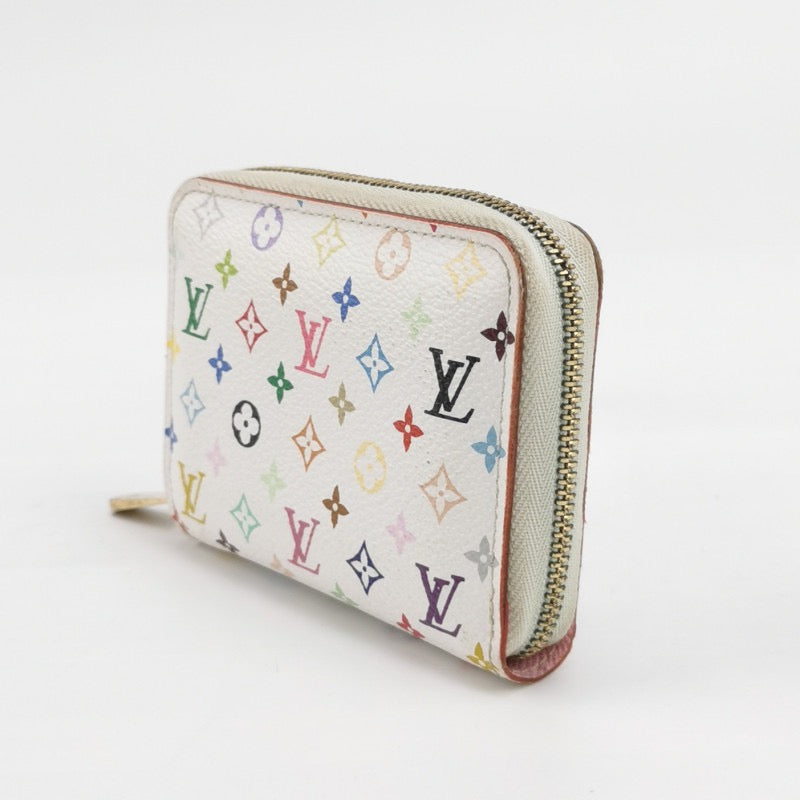 Louis Vuitton x Takashi Murakami Card Holder White Multicolor Wallet Case