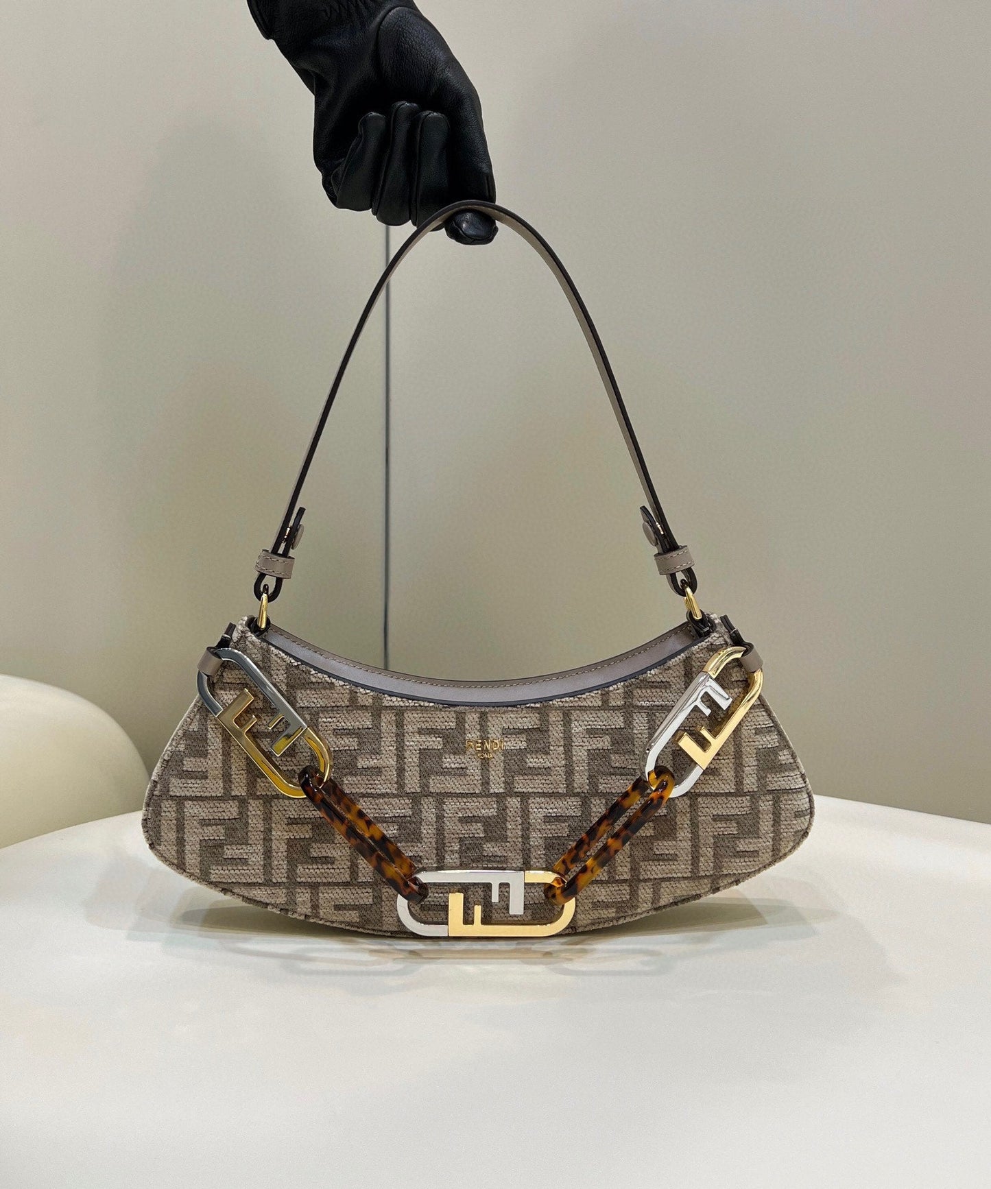 Top QualityTop Quality O Lock Gray Handbag
