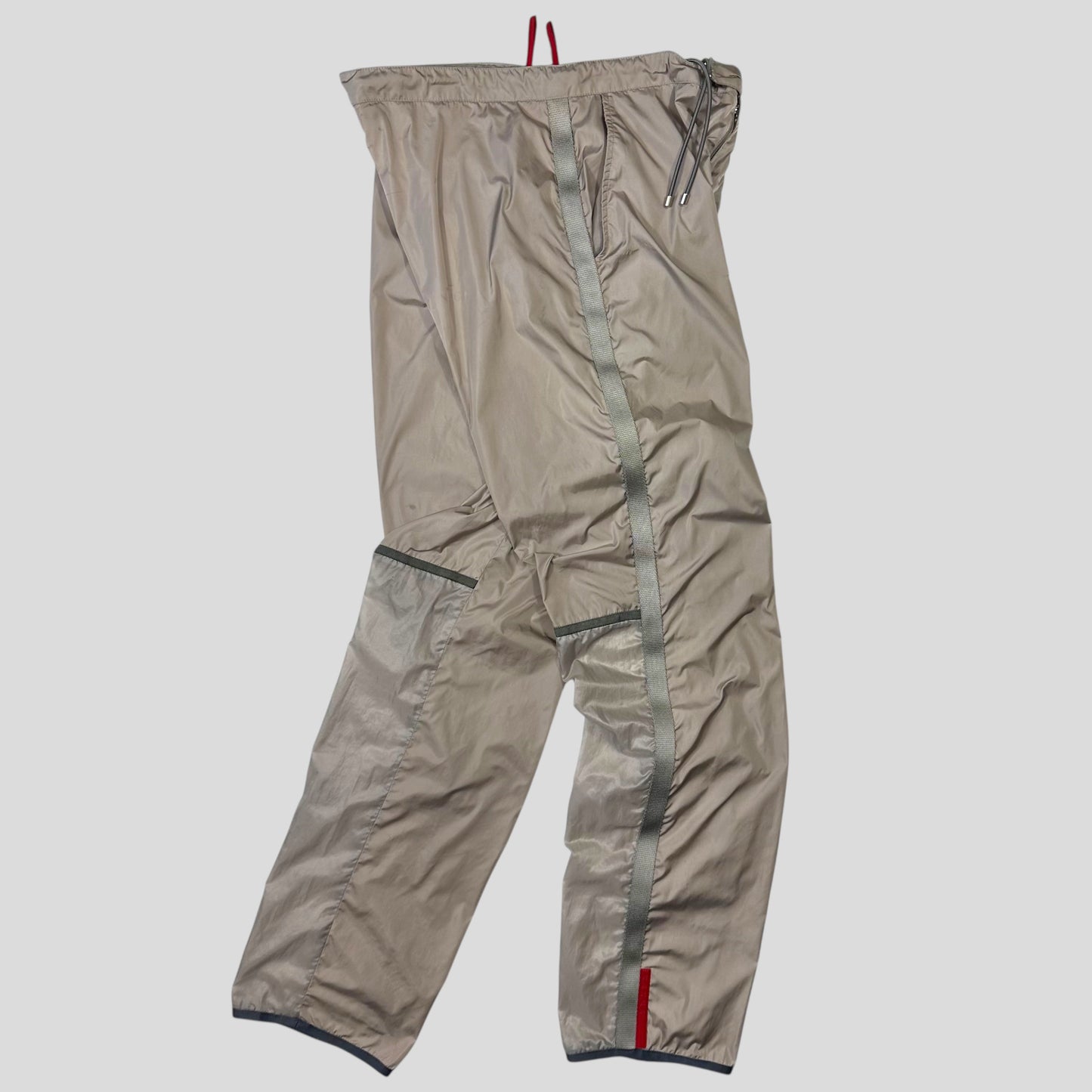 Prada Handbag Sport Transparent Panel Technical Trackpants Nylon