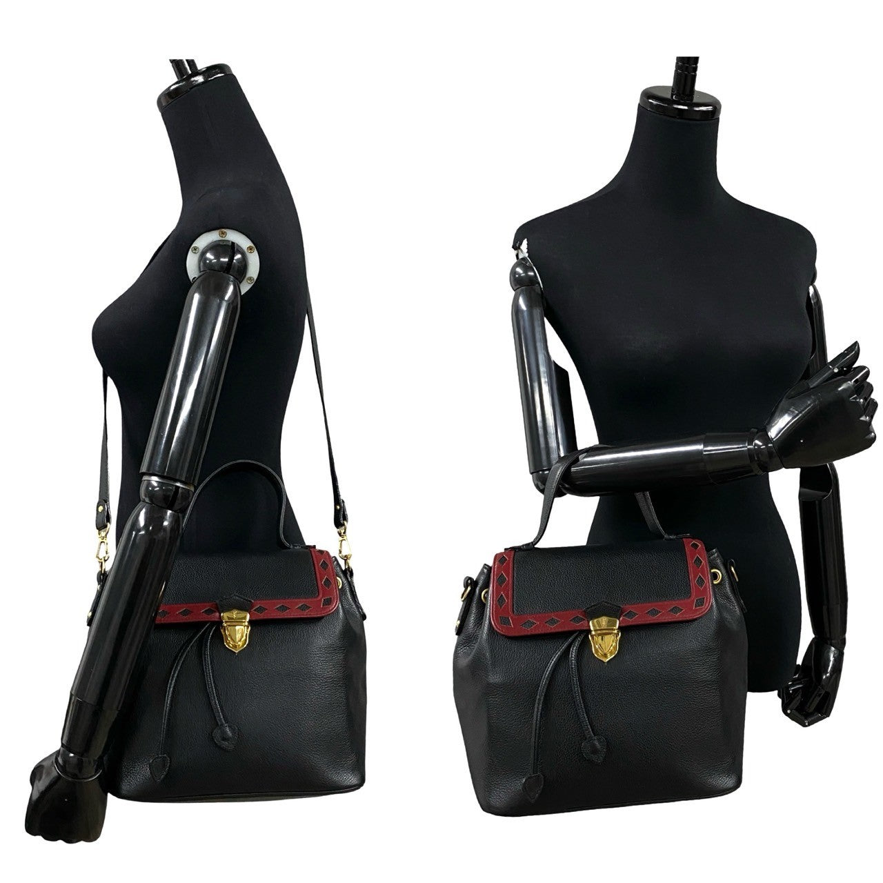 YSL Saint Laurent Yves 2Way Bag Leather Travel Bag Leather 2Way Bag