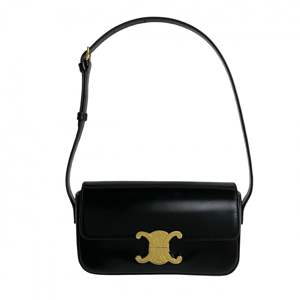 Shoulder Bag Triomphe Claude Leather Black