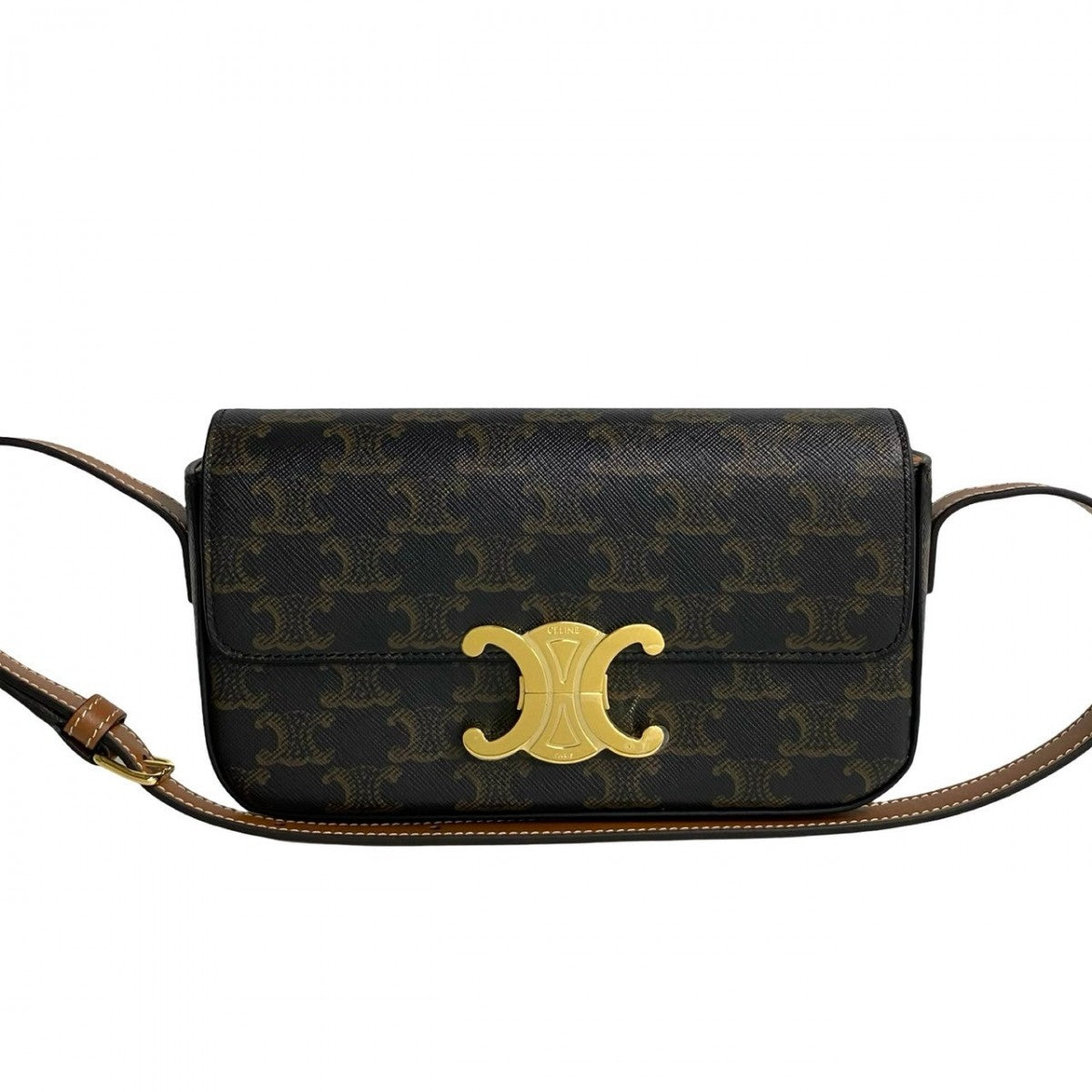 Shoulder Bag , Pvc Triomphe Metal Claude Leather Brown