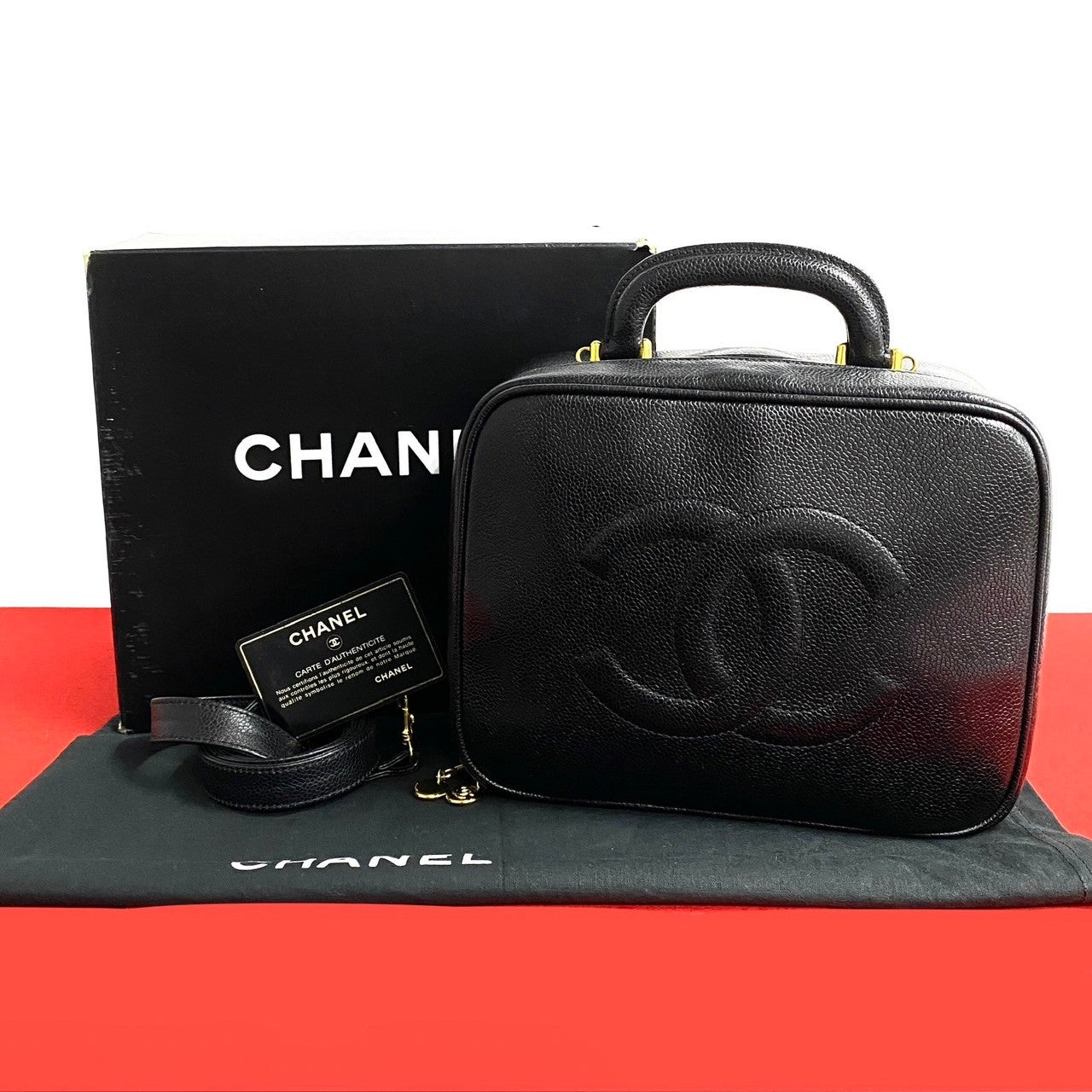 Chanel Matt caviar skin Black Shoulder Bag 2