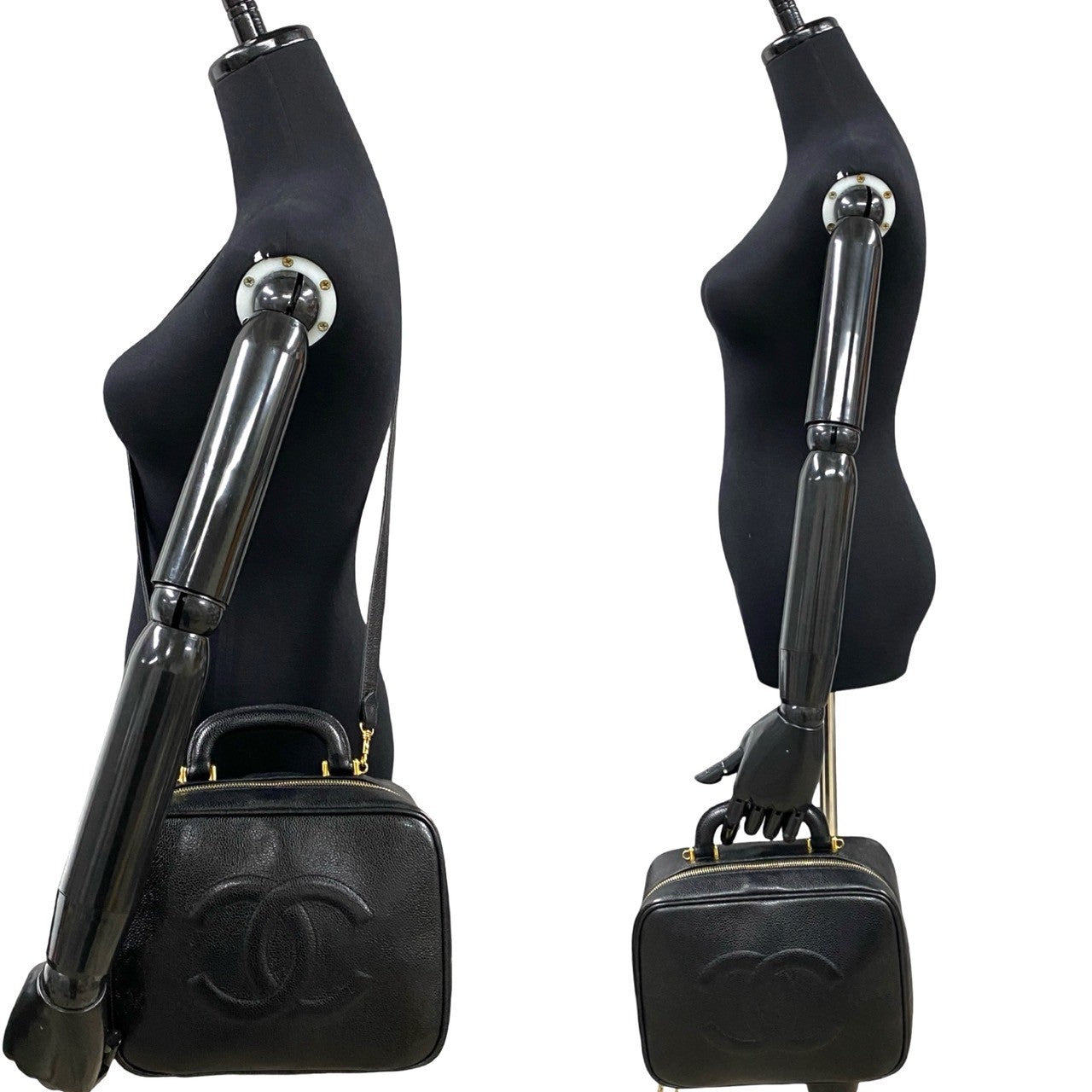 Chanel Matt caviar skin Black Shoulder Bag 2