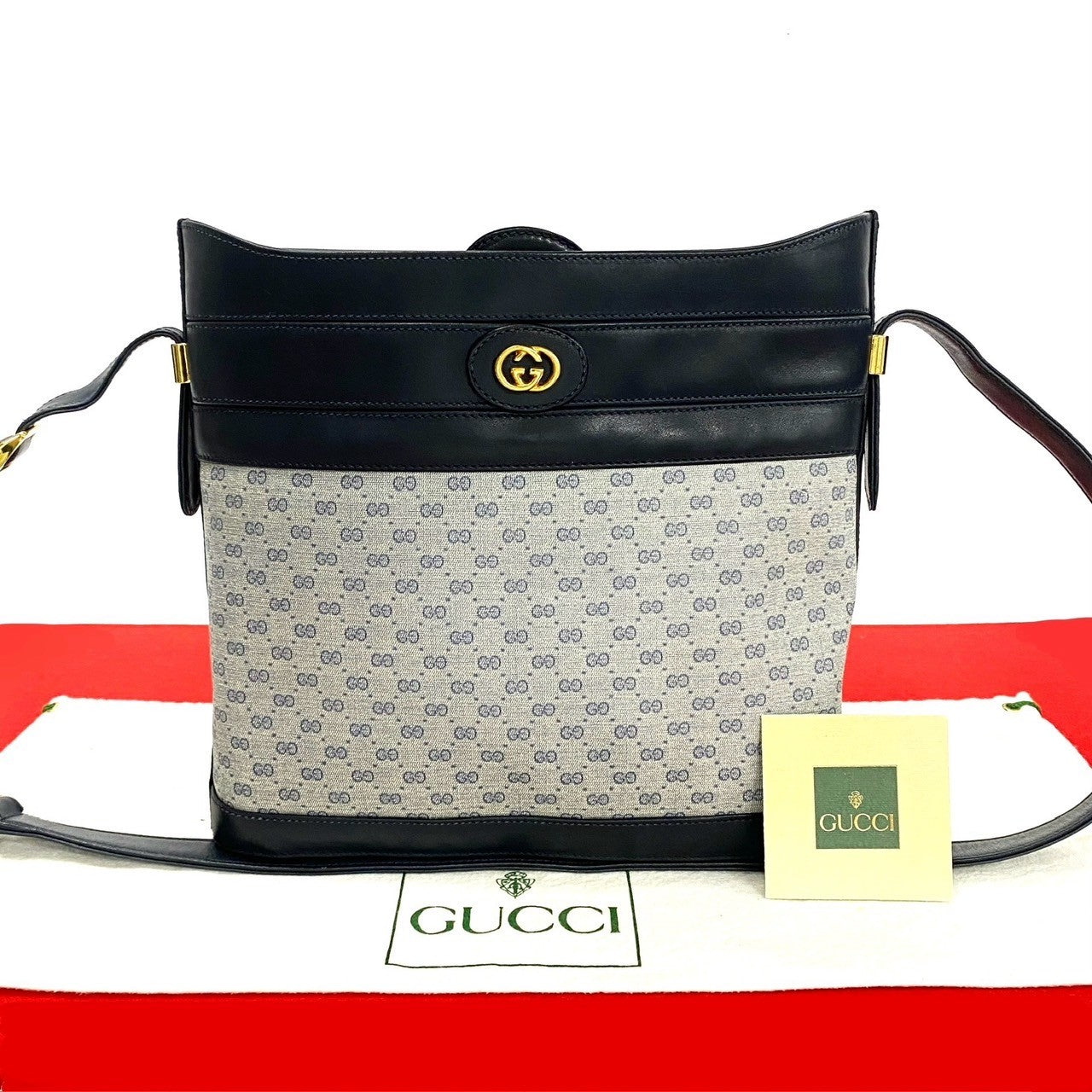 Gucci Leather Navy Shoulder Bag