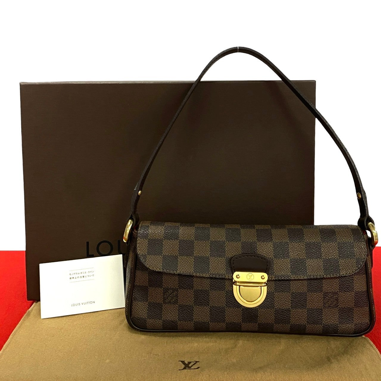 Louis Vuitton N60007 Damier Ravello PM Leather Brown Shoulder Bag