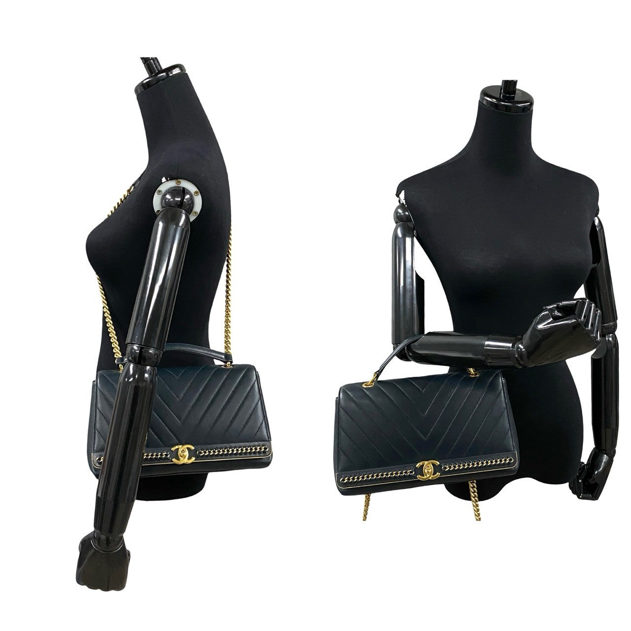 Chanel lambskin Navy Shoulder Bag
