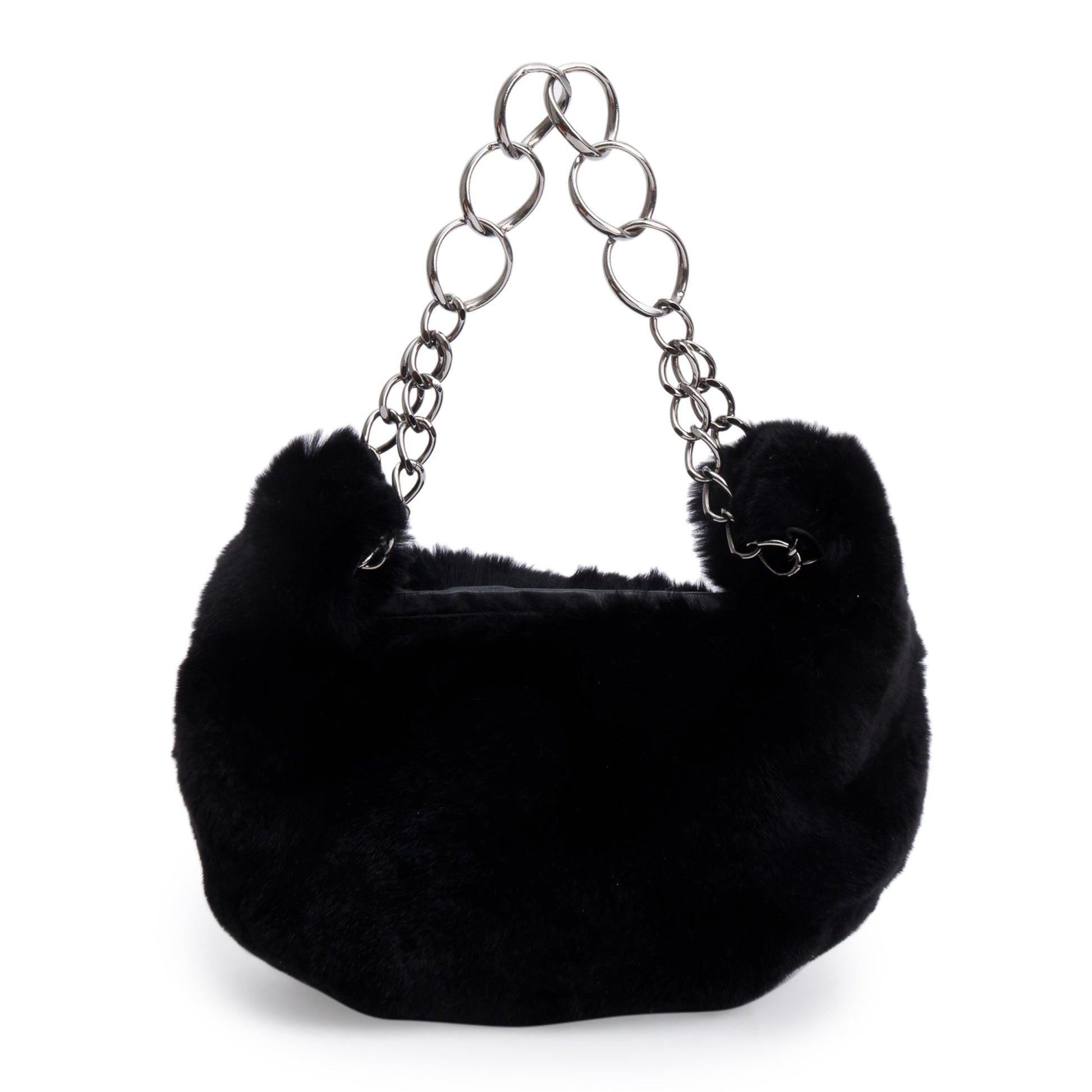Chanel Lapin Rabbit Fur Lambskin Black Travel Bag