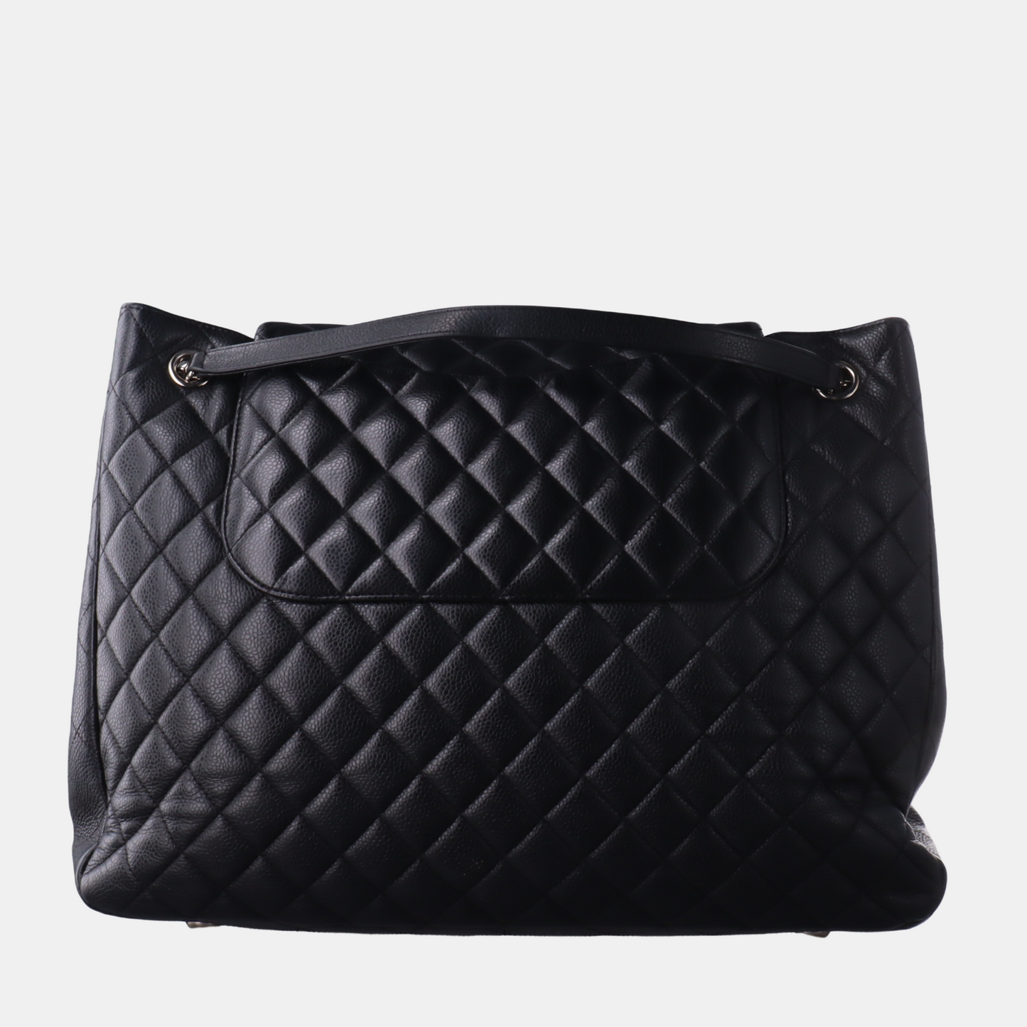 Chanel Paris-Edinburgh Flap Caviar Black Leather Tote Bag