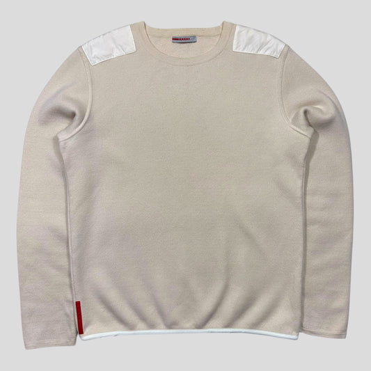 Prada Handbag Sport 00’s Panelled Technical Knitted Crewneck - Nylon