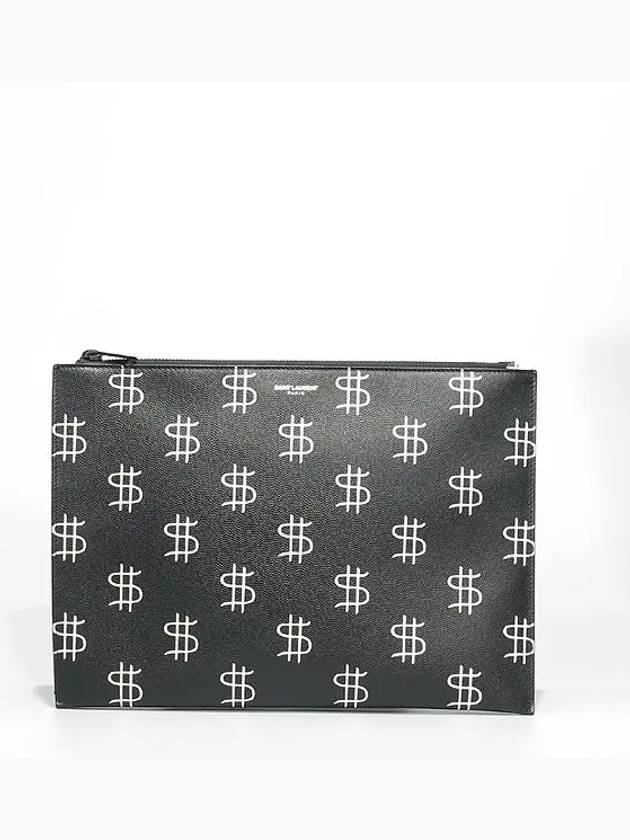 YSL Saint Laurent Trending Yip Color Printing Clutch Bag Black