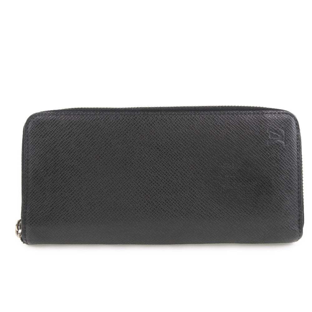 Louis Vuitton Long Purse M32822 Taiga Zippy Black Wallet Case