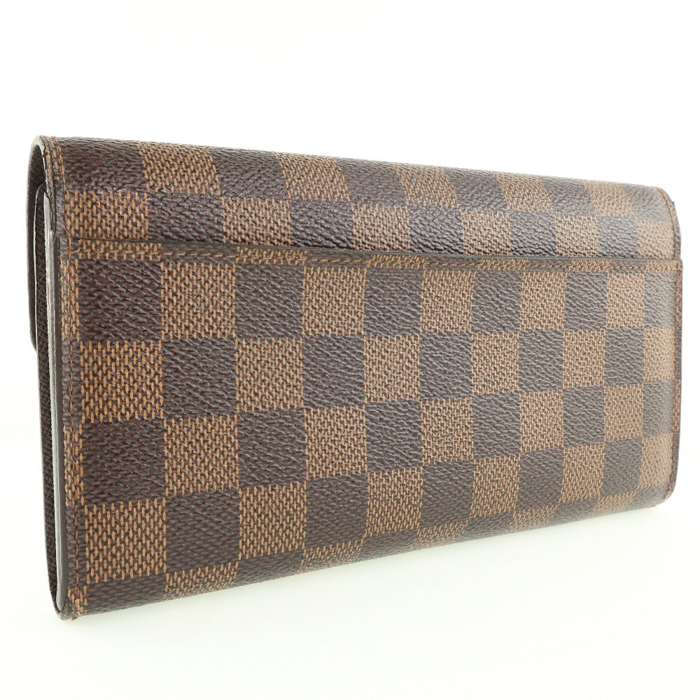 Louis Vuitton Long Purse N63209 Damier Portefeuille Canvas Brown Wallet Case 2