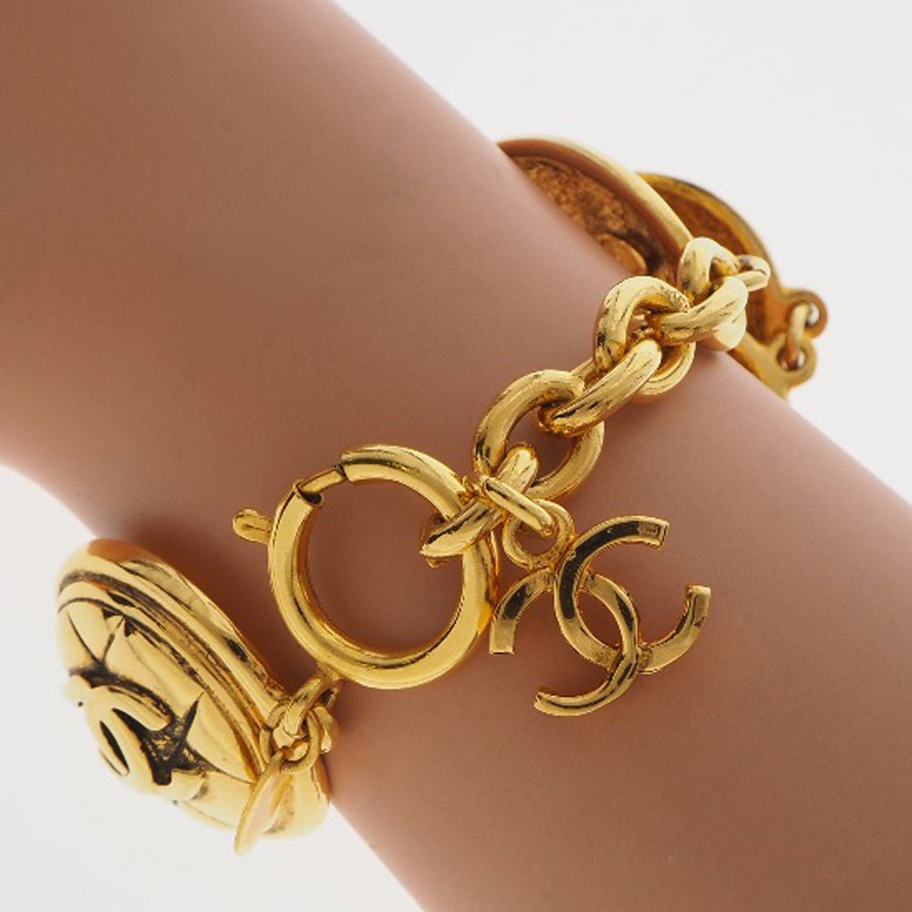 CHANEL bracelet Plated Gold gold   Matrasse COCO Mark Women  