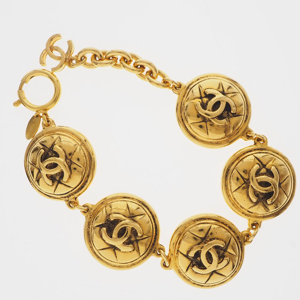 CHANEL bracelet Plated Gold gold   Matrasse COCO Mark Women  