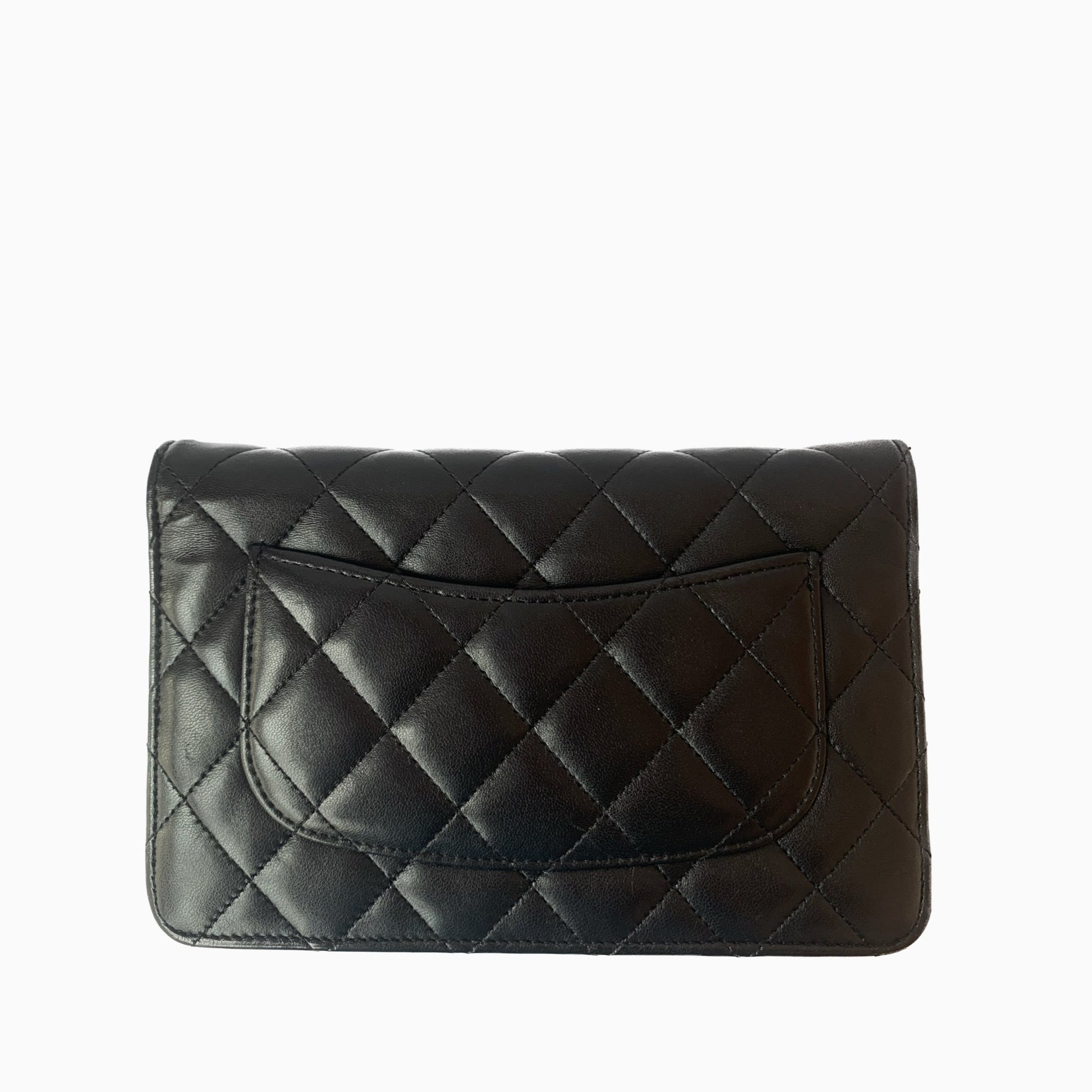 Chanel On Chains WOC Timeless Classic Black Wallet Case