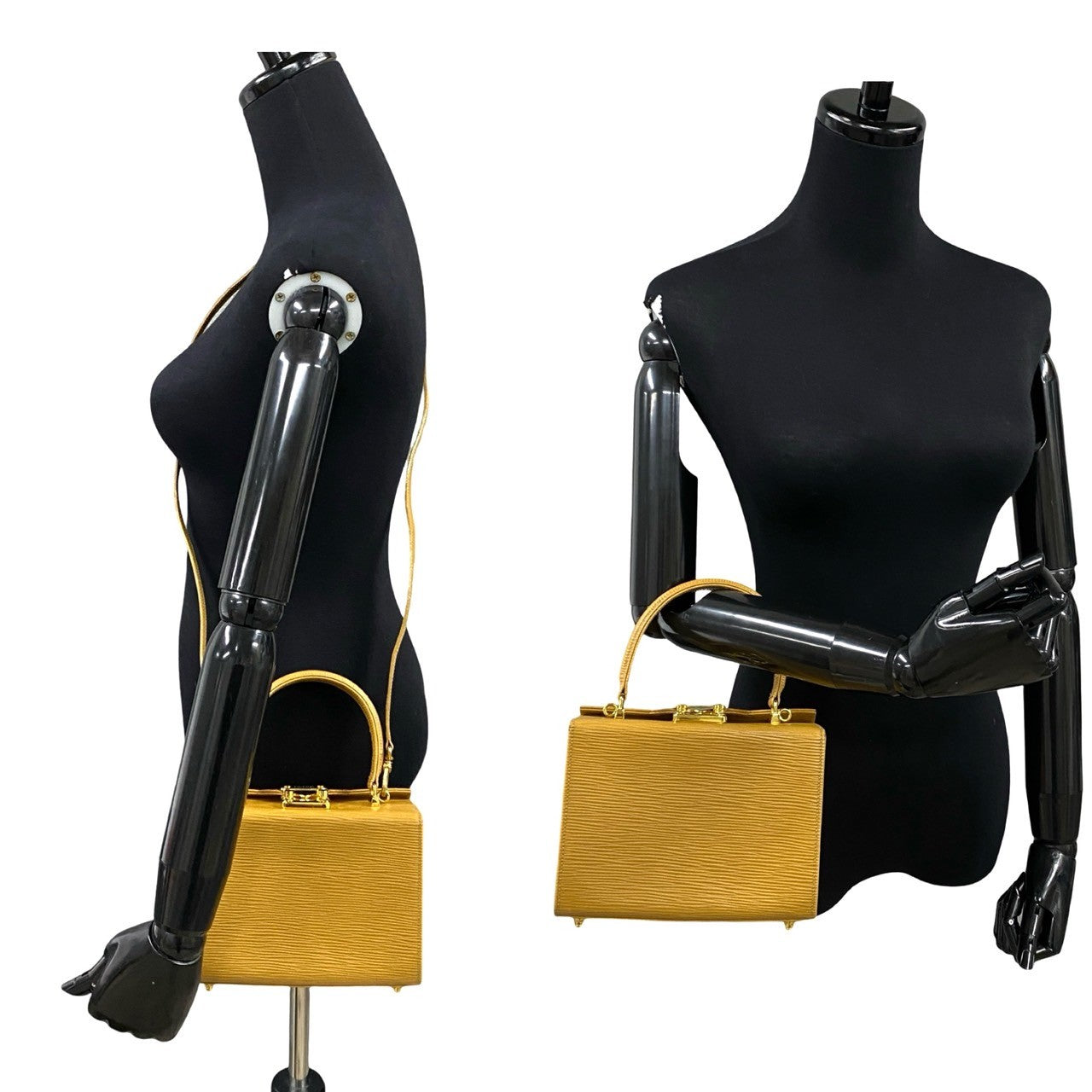 Fendi Shoulder Bag Epi Leather Beige