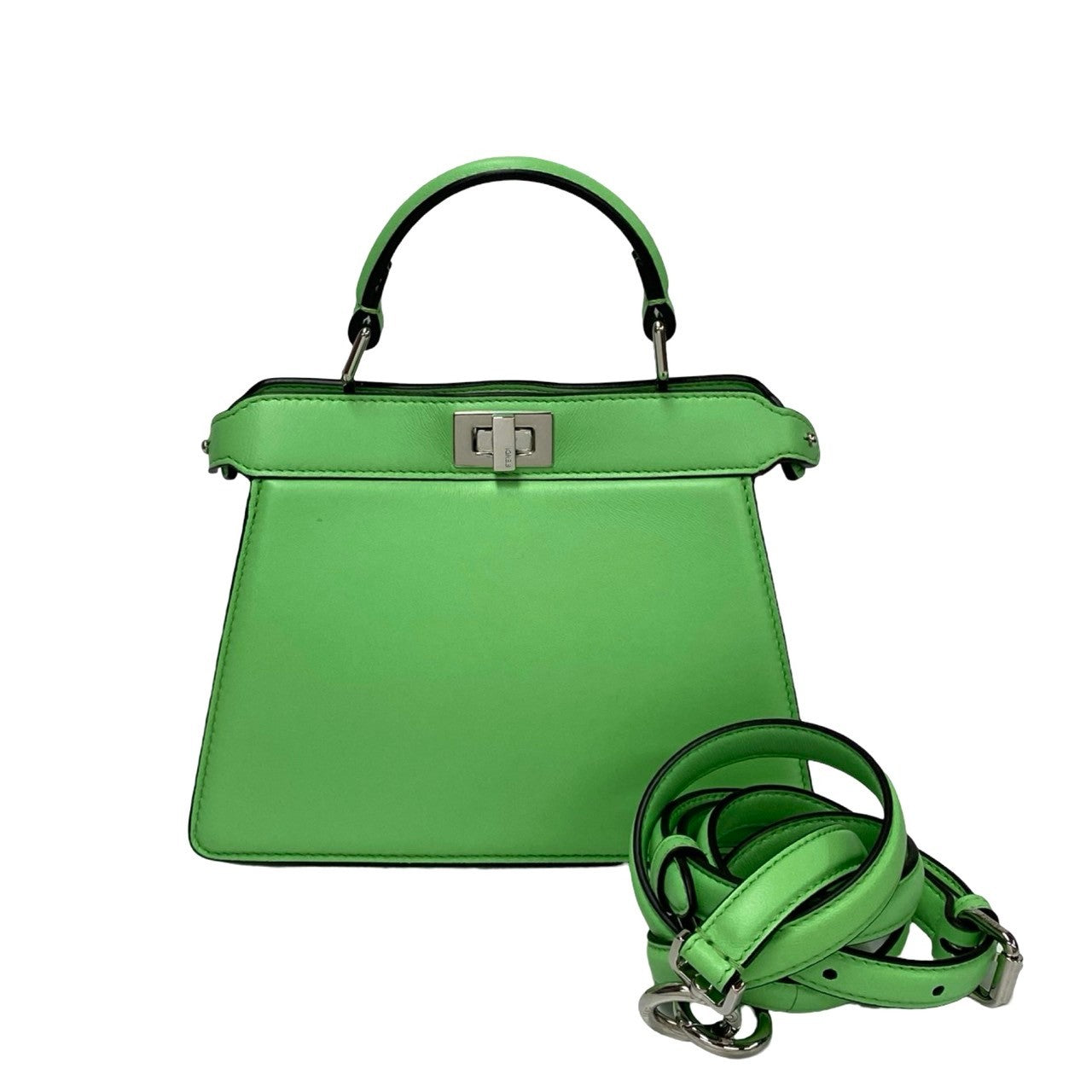 Fendi Shoulder Bag Peekaboo See You Petit Leather Green