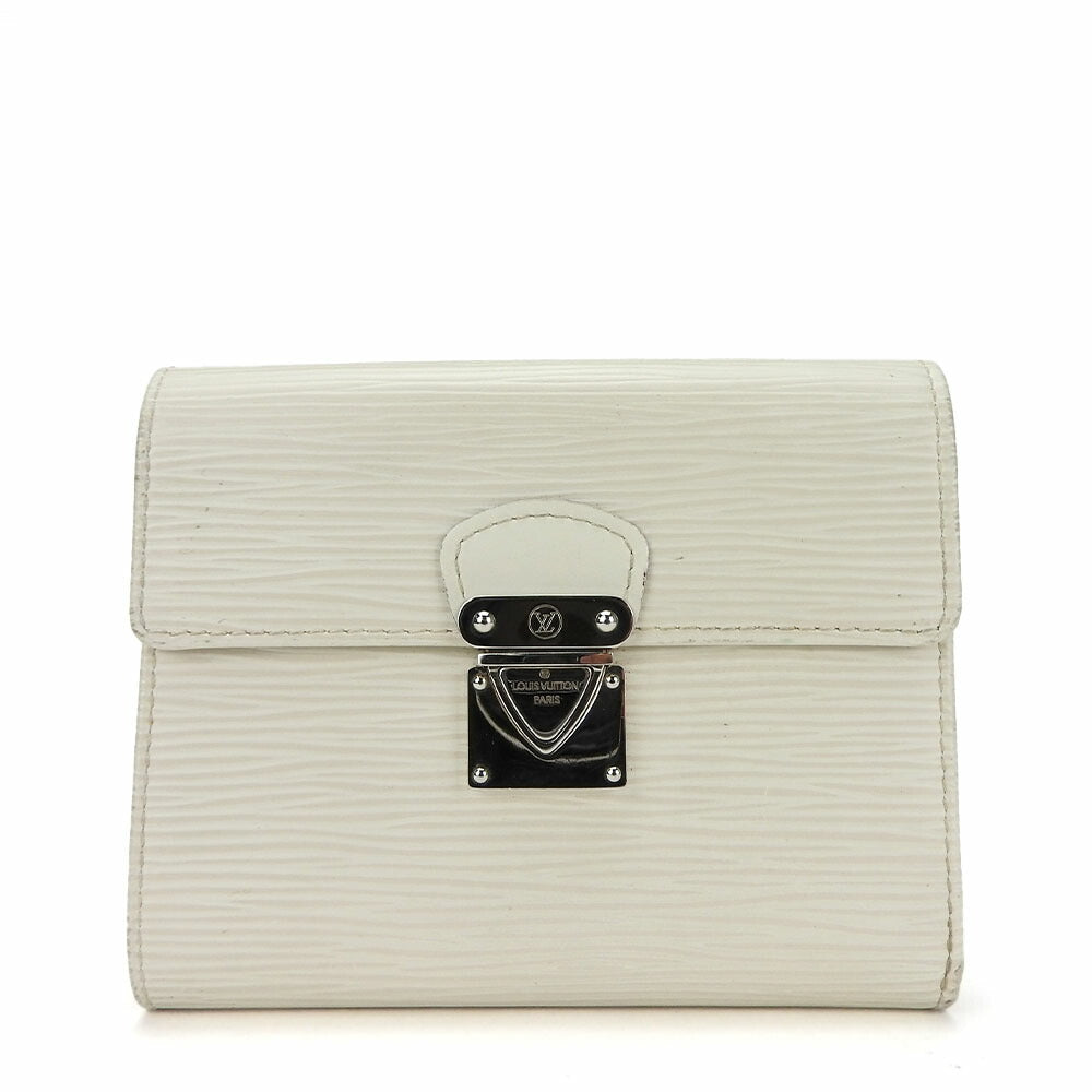 Louis Vuitton Tri-fold M5801J Epi Portefeuille Koala Leather White Wallet Case
