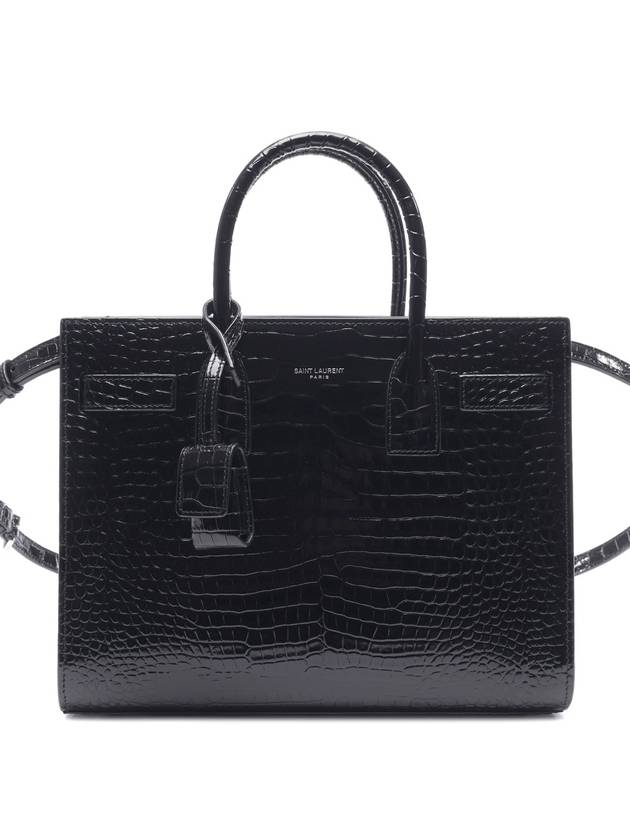 YSL Saint Laurent Saint Laurent Trending Sac De Jour Crocodile Black Tote Bag