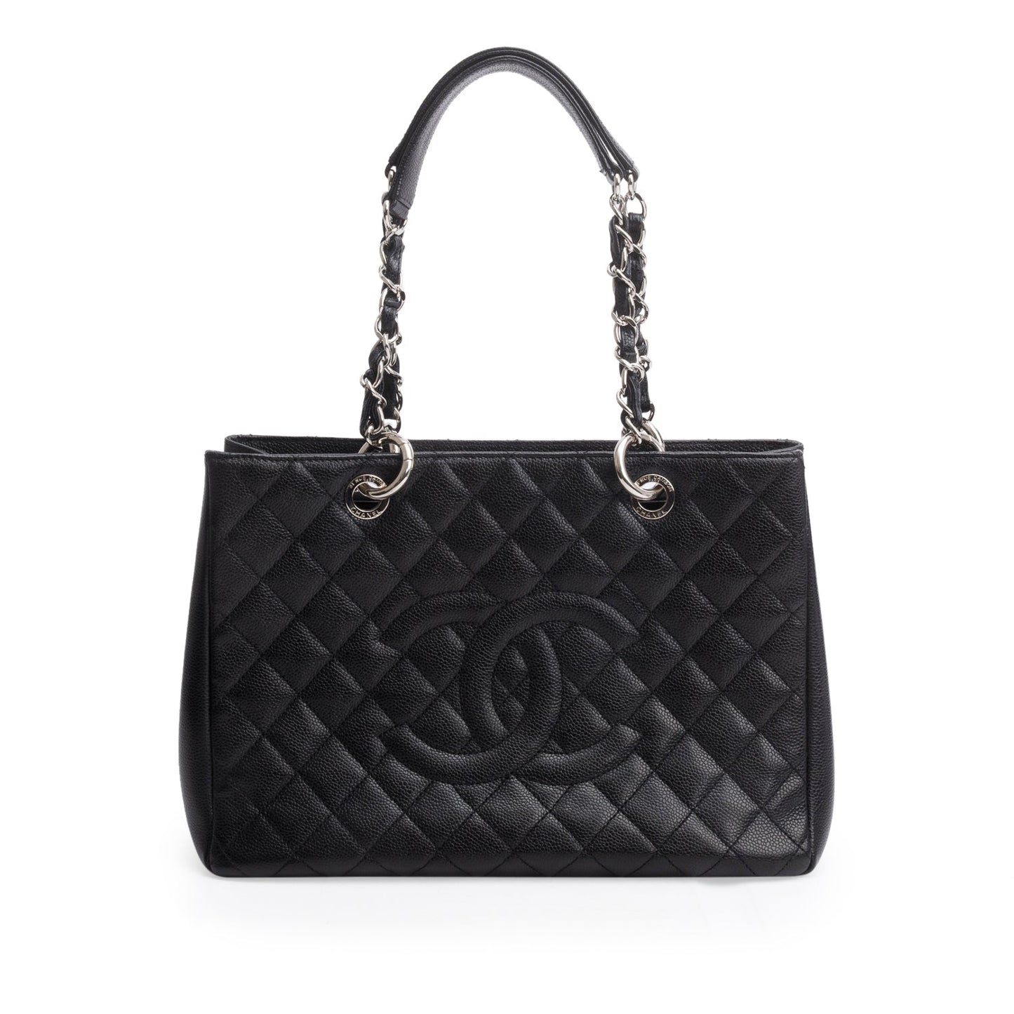 Chanel Caviar Grand Shopping GST Leather Black Travel Bag 22