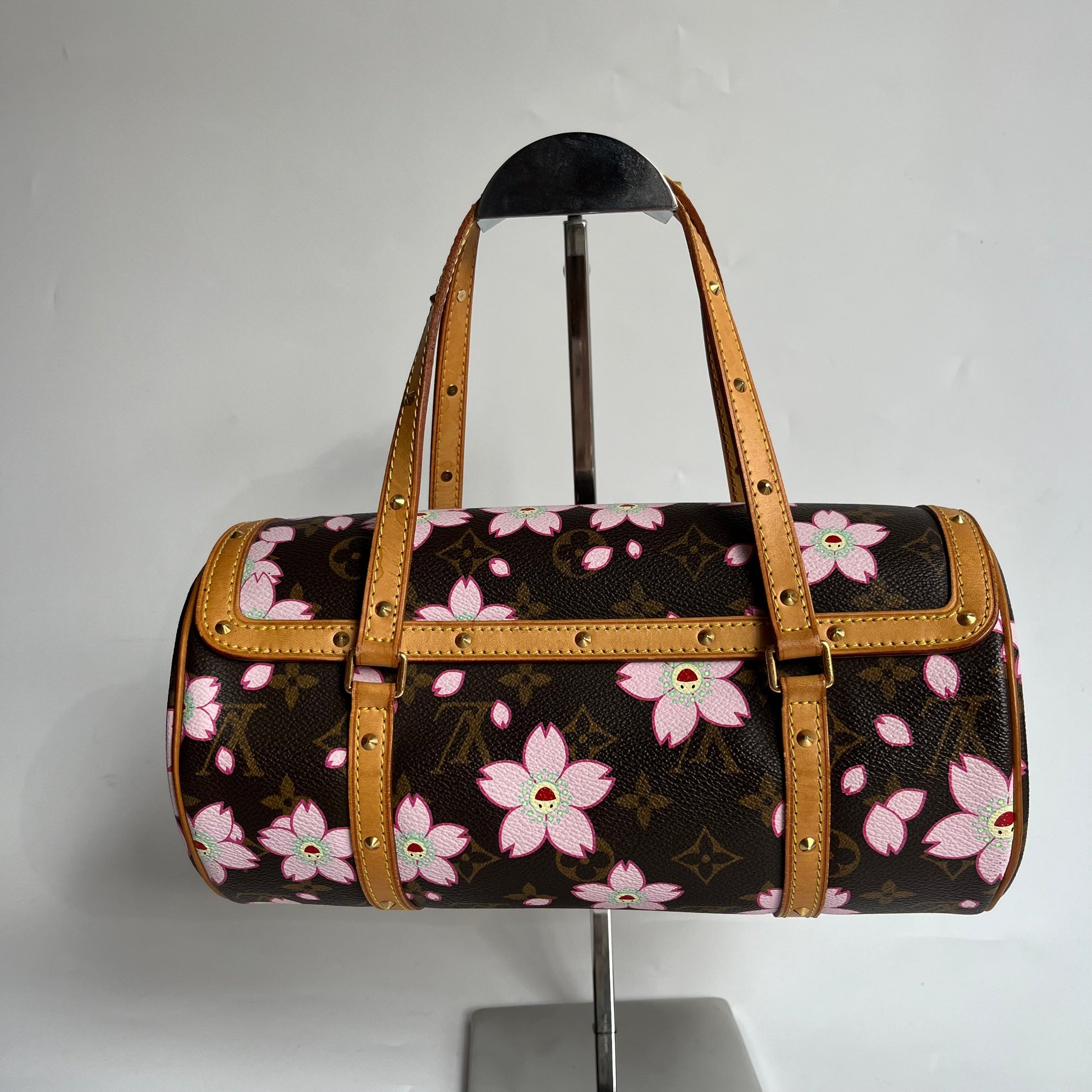 Louis Vuitton x Takashi Murakami Papillon 28 Cherry Blossom Monogram Handbag Handbag 5