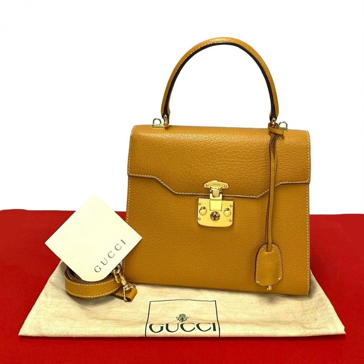 Gucci yellow Ready lock Leather Shoulder Bag