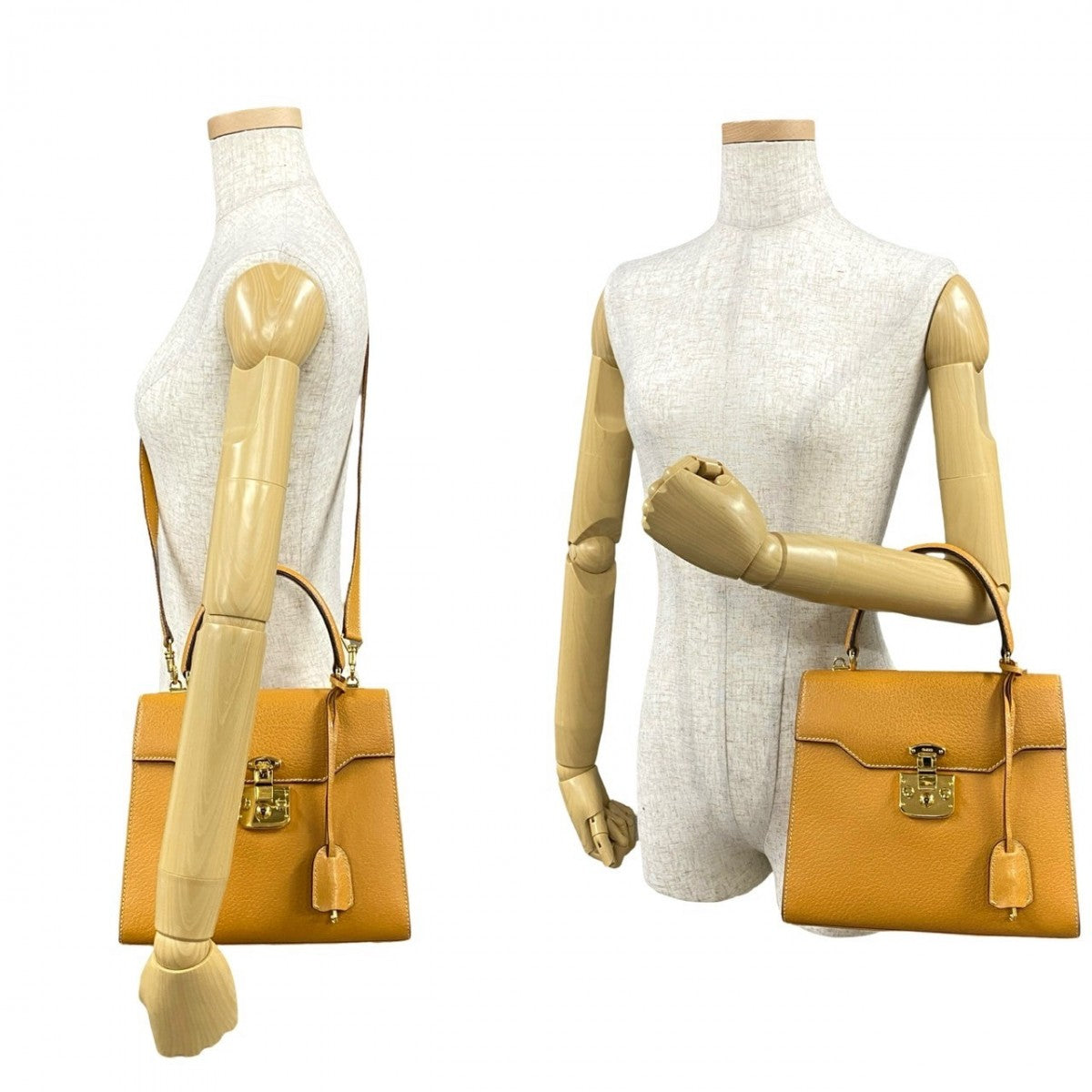 Gucci yellow Ready lock Leather Shoulder Bag