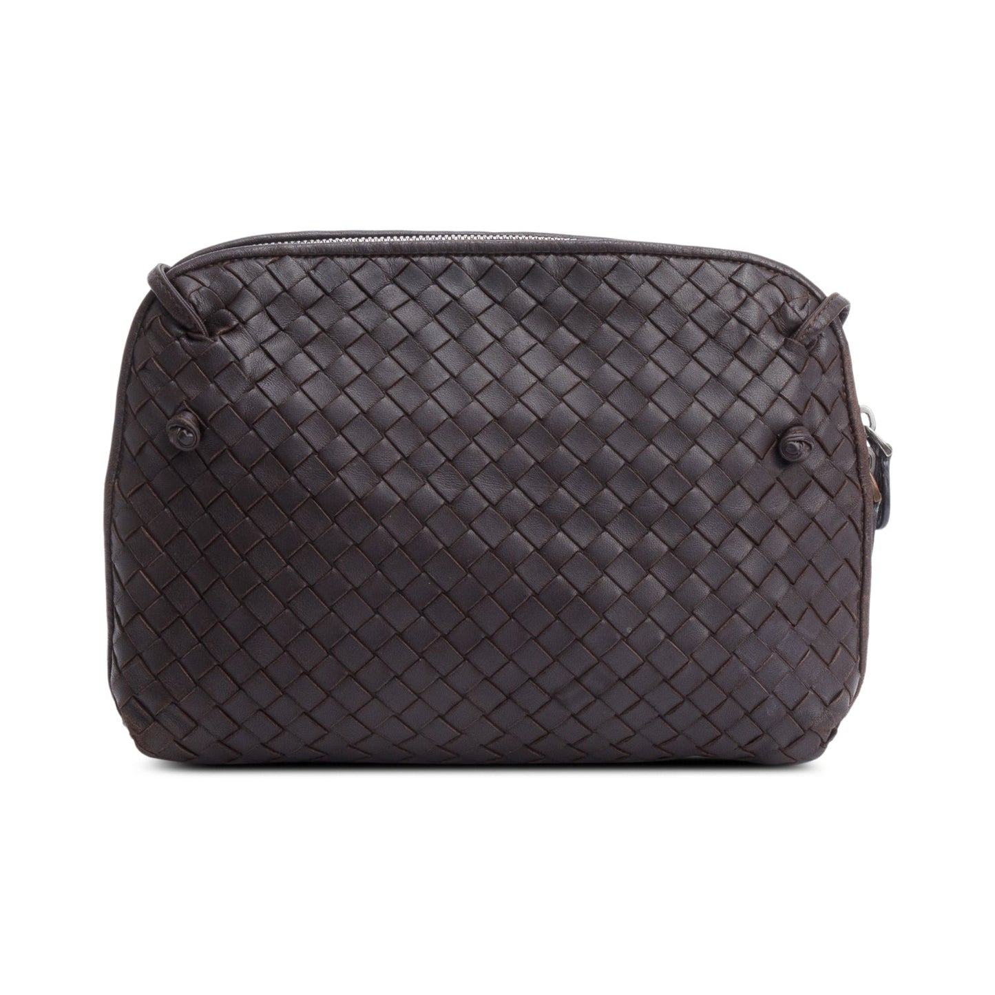 Bottega Veneta Intrecciato Loop Camera Bag Leather Brown Travel Bag